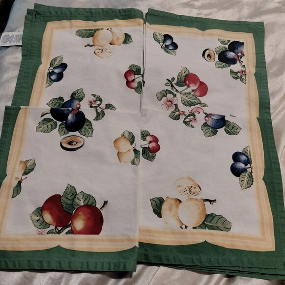 Set of 4 Villeroy $ Boch French Garden Placemats with Matching Napkins - Picture 4 of 5